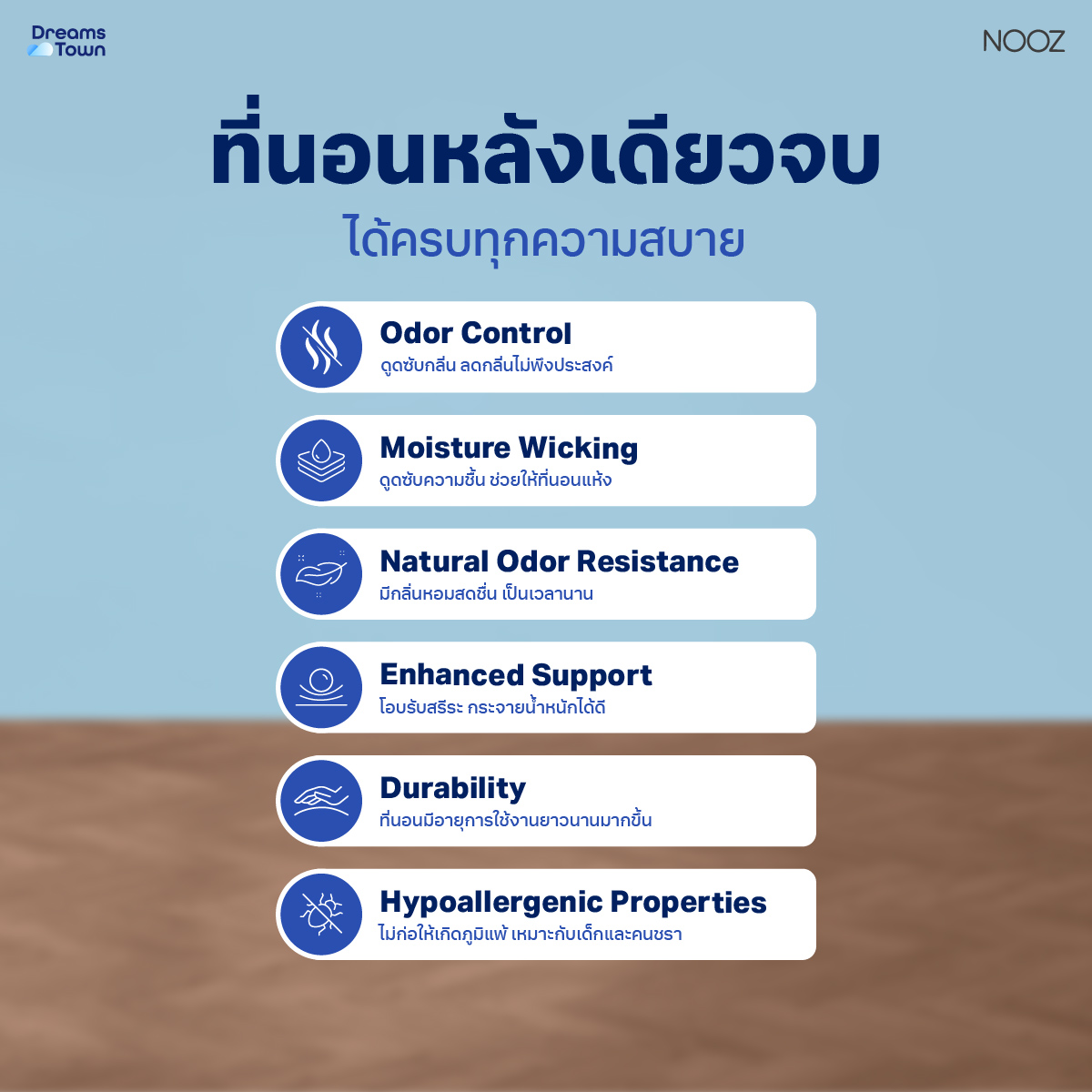 ที่นอนเมมโมรี่โฟม 3.5 ฟุต NOOZ EVENING EVO หนา 7 นิ้ว_5